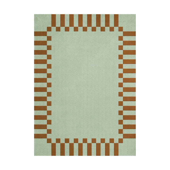 Teklan frame wool rug - Pistachio camel, 200x300 cm - Layered
