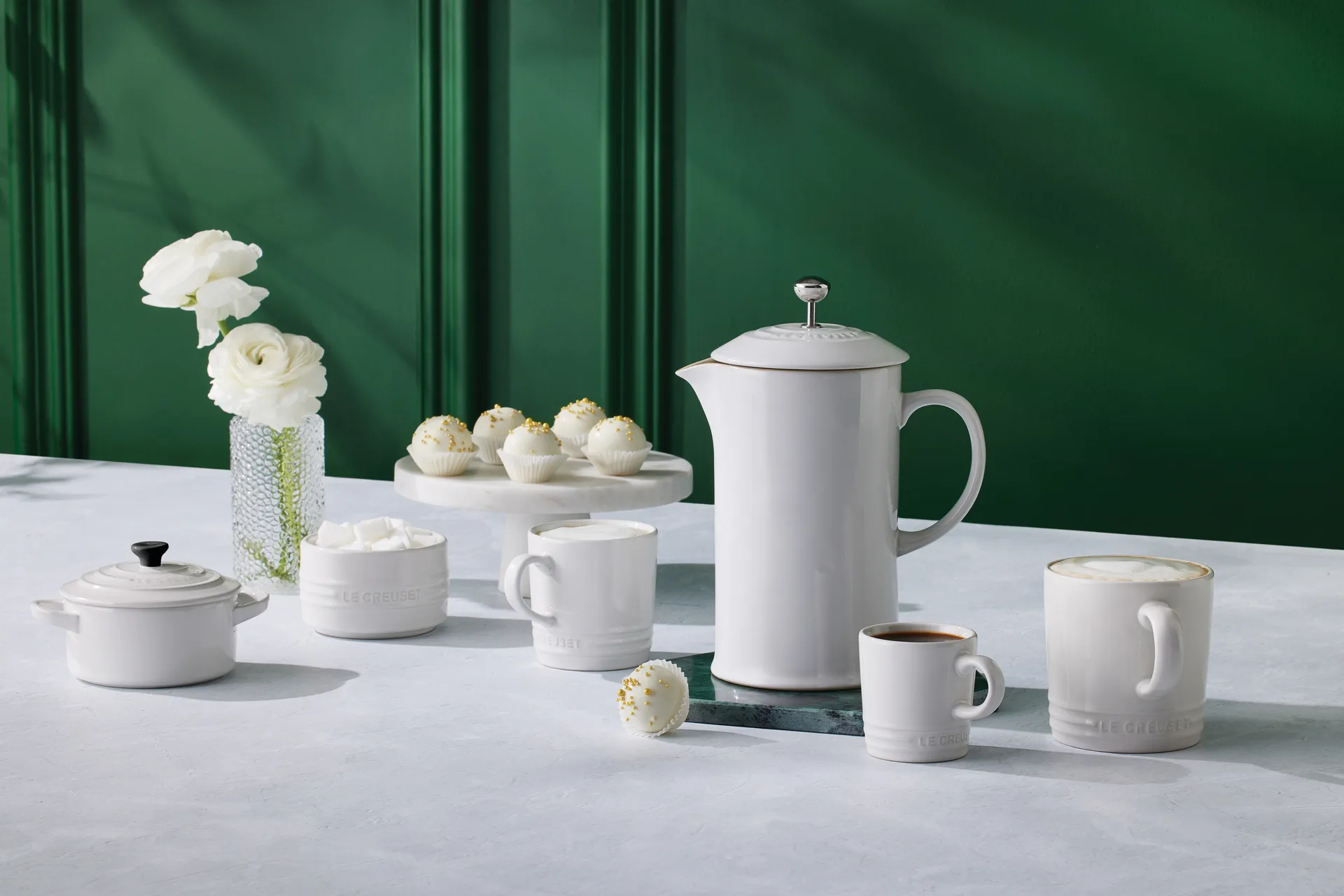 Le Creuset coffee press 1 L, White Le Creuset