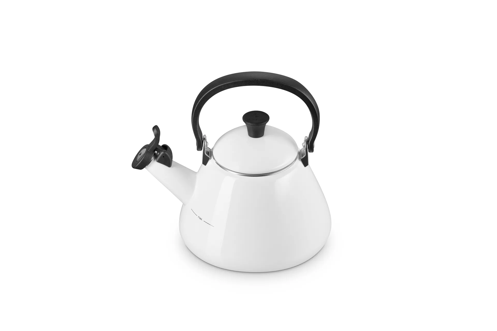 Le Creuset Kone kettle with whistle, White Le Creuset
