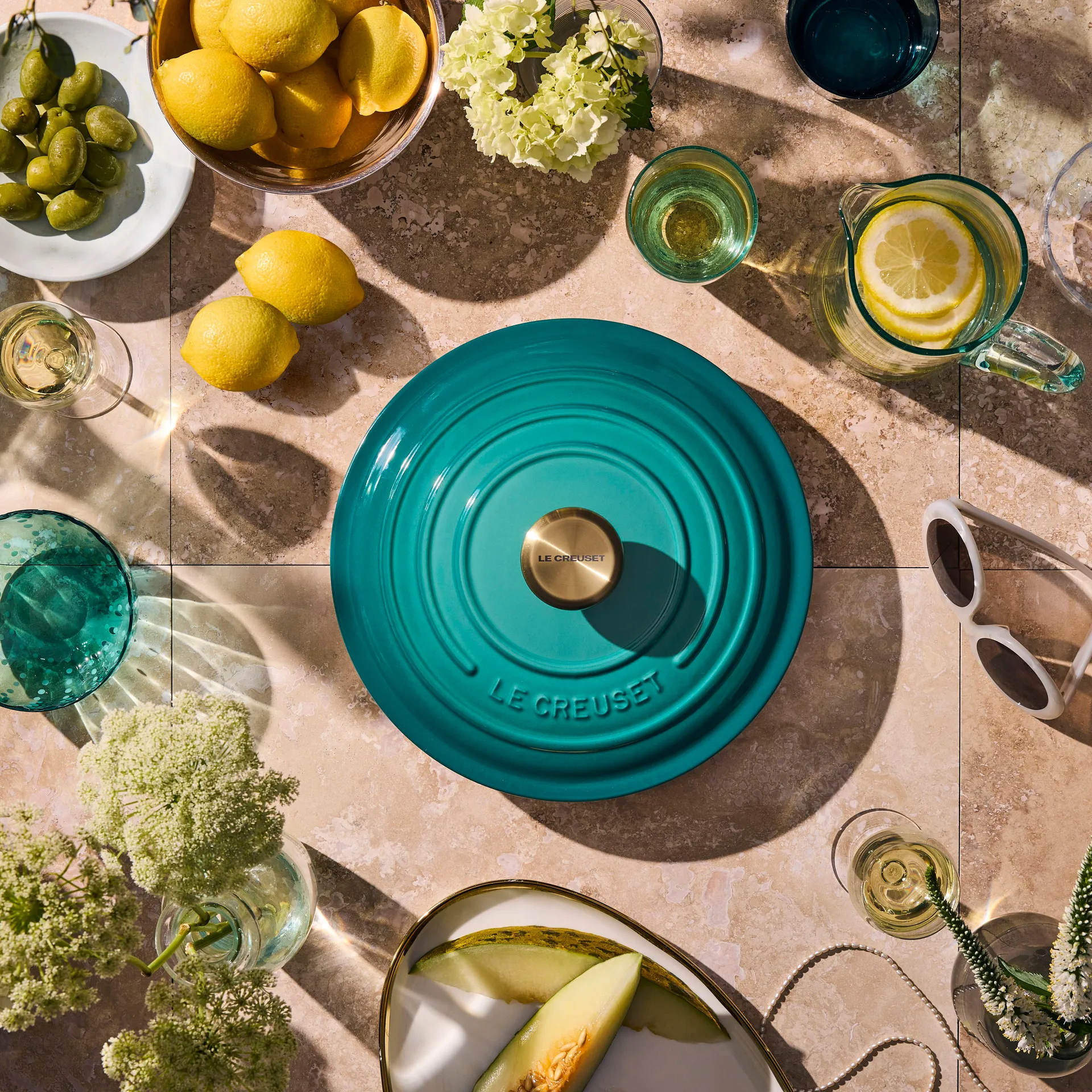 Le Creuset round casserole 5.3 l, Bleu Riviera Le Creuset