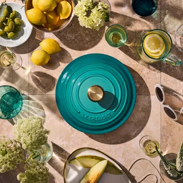 Le Creuset round casserole 5.3 l - Bleu Riviera - Le Creuset