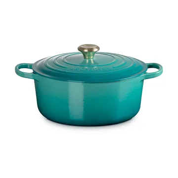 Le Creuset Signature round casserole 6.7 l - Bleu Riviera - Le Creuset