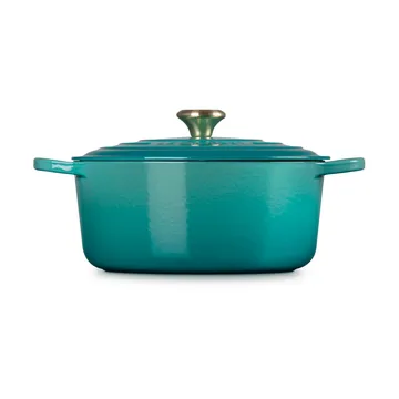 Le Creuset Signature round casserole 6.7 l - Bleu Riviera - Le Creuset