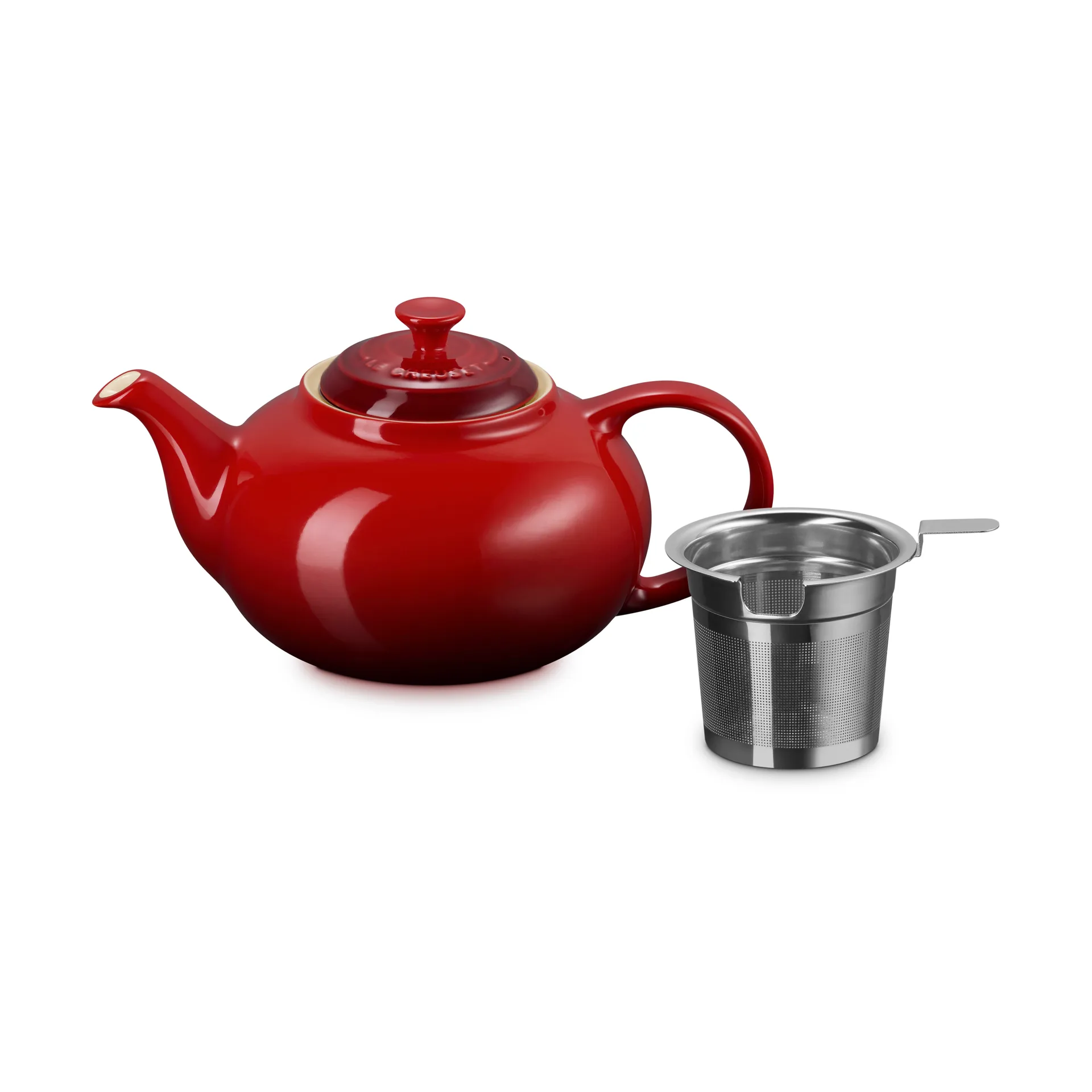Le Creuset teapot, Cerise, with strainer, 1.3 L Le Creuset