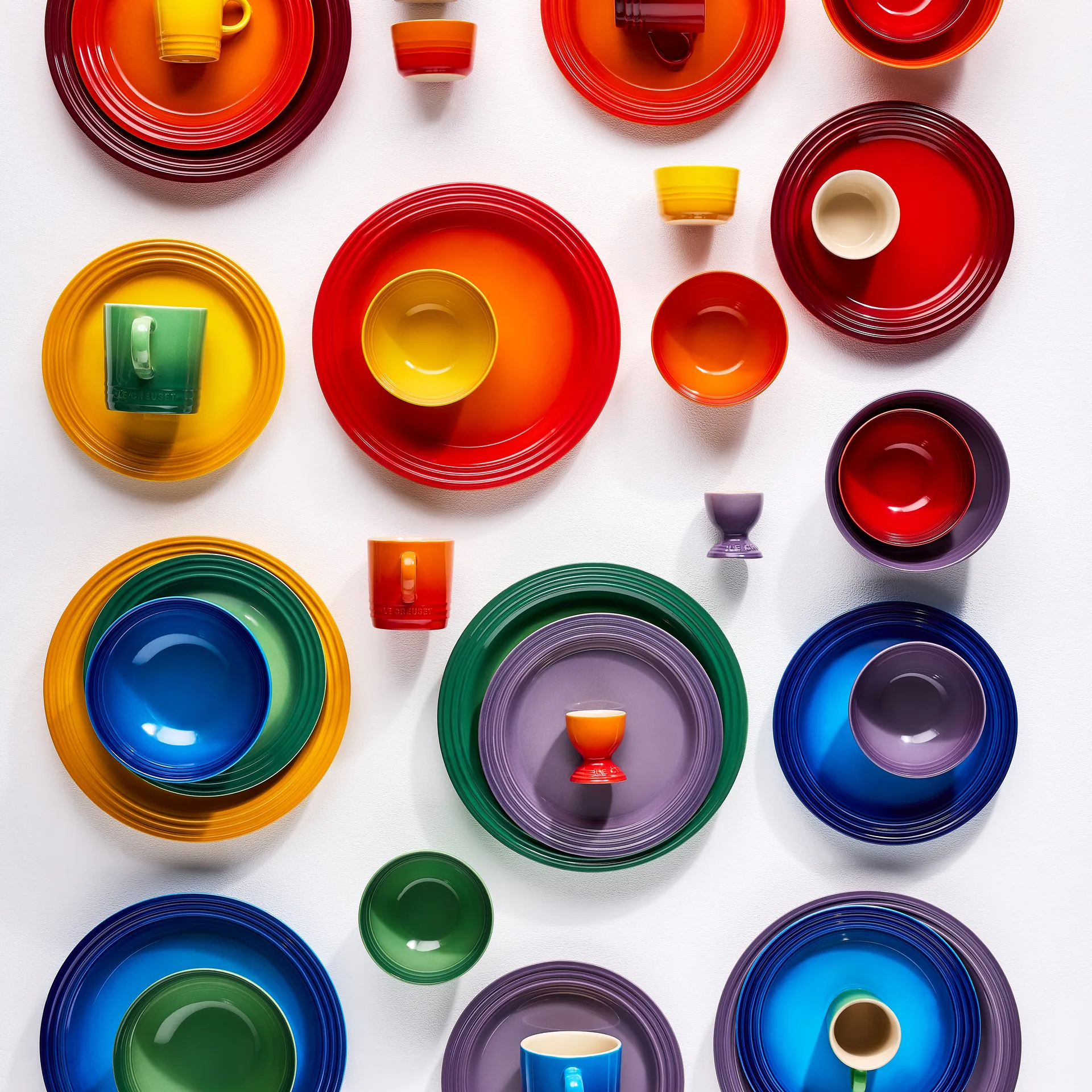 Signature stoneware espresso mug 6-piece, Rainbow Le Creuset