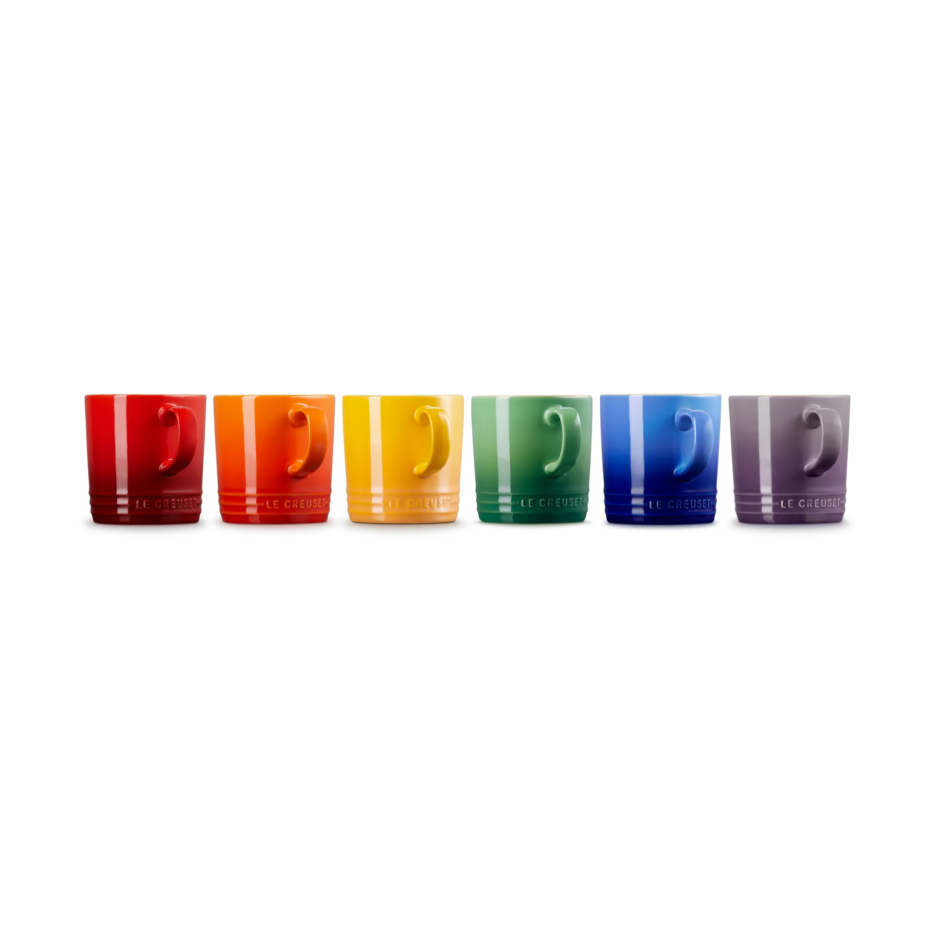 Signature stoneware mug 6-piece, Rainbow Le Creuset