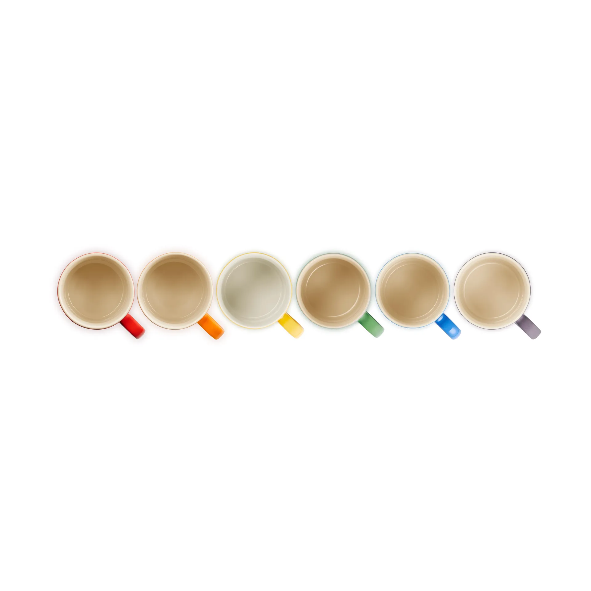 Signature stoneware mug 6-piece, Rainbow Le Creuset