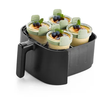 Lékué Air Fryer glass cup mini 4-pack - Transparent - Lékué