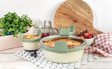 Lékué Air fryer round glass dish - Transparent - Lékué