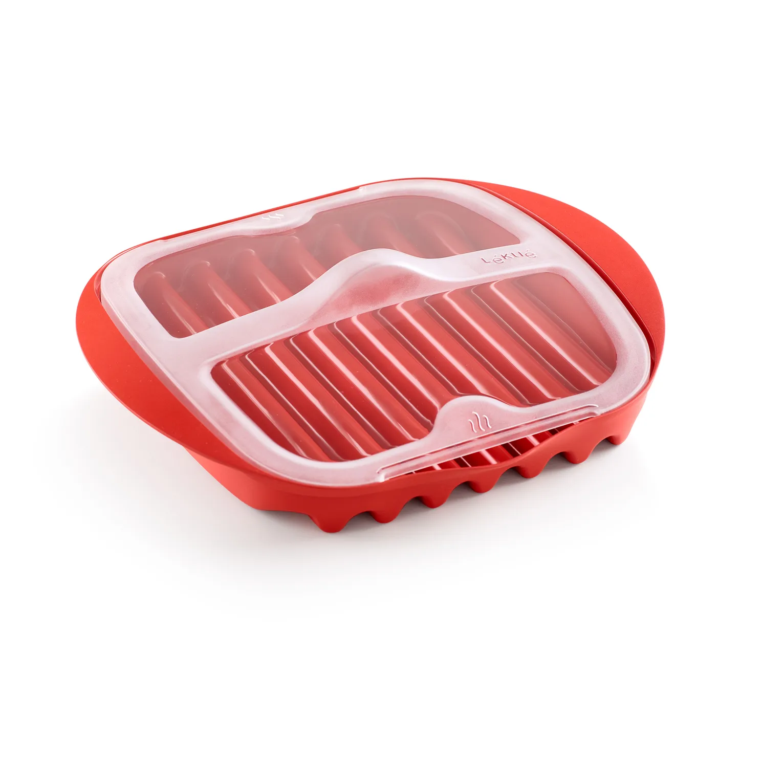 Lékué bacon mold for microwave, Red Lékué