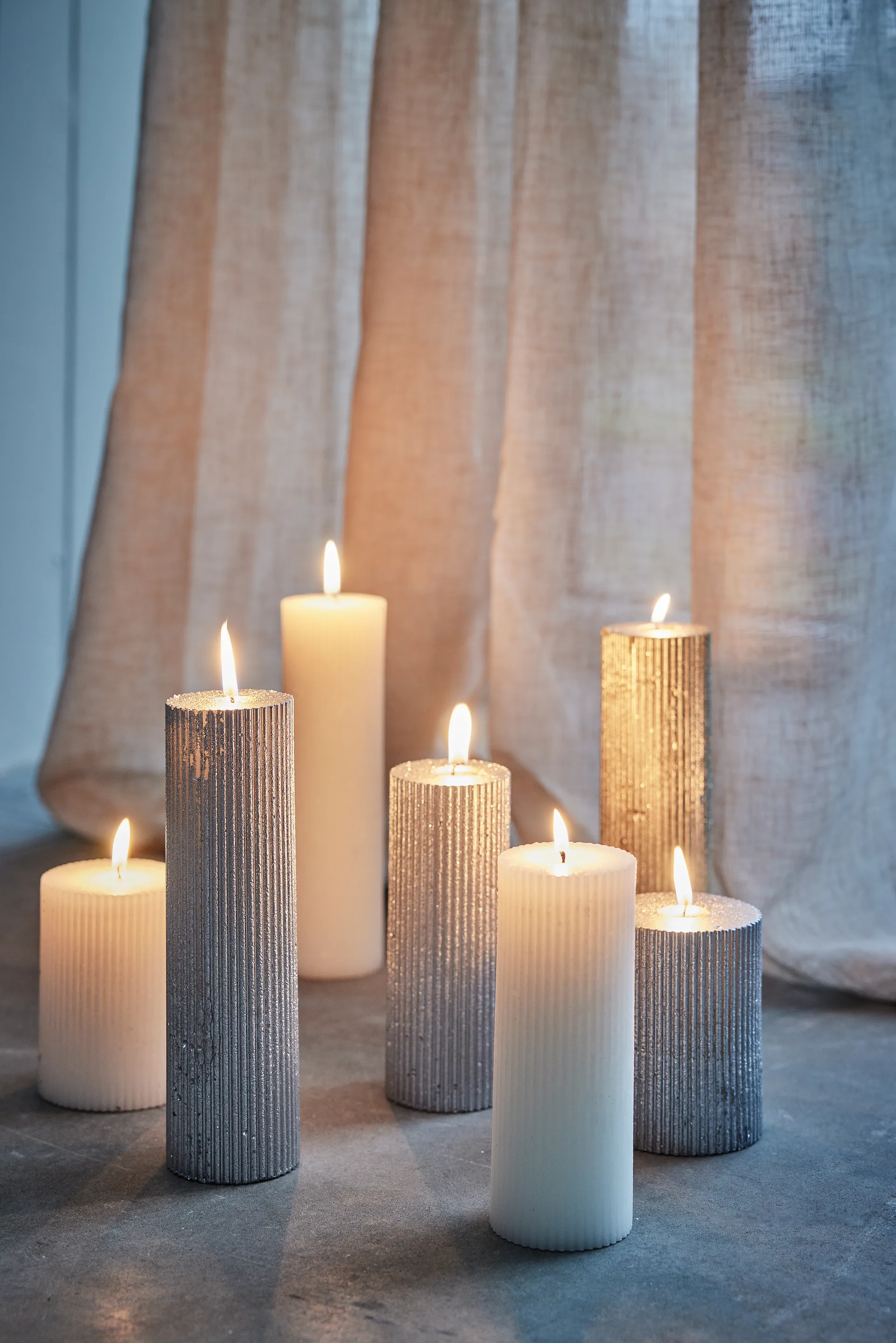 Lissa candle Ø6x20 cm, White Lene Bjerre
