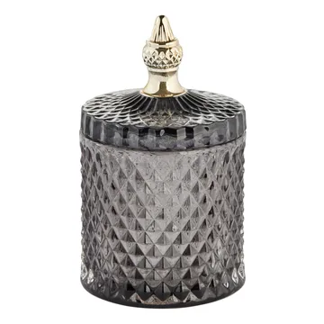 Miya storage jar with lid Ø10.5 cm - Dark grey - Lene Bjerre