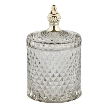 Miya storage jar with lid Ø10.5 cm - Light grey - Lene Bjerre