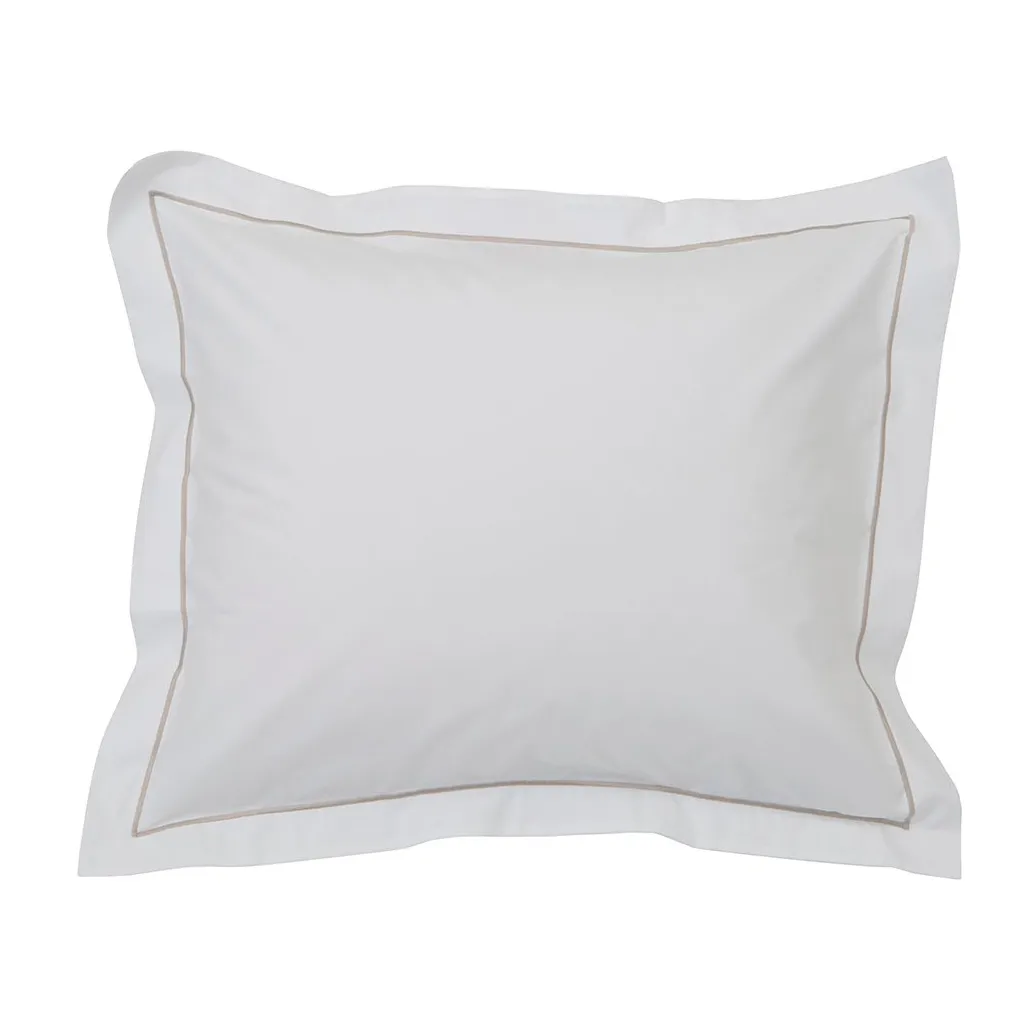 Hotel Percale pillowcase 50x60 cm, White-light beige Lexington