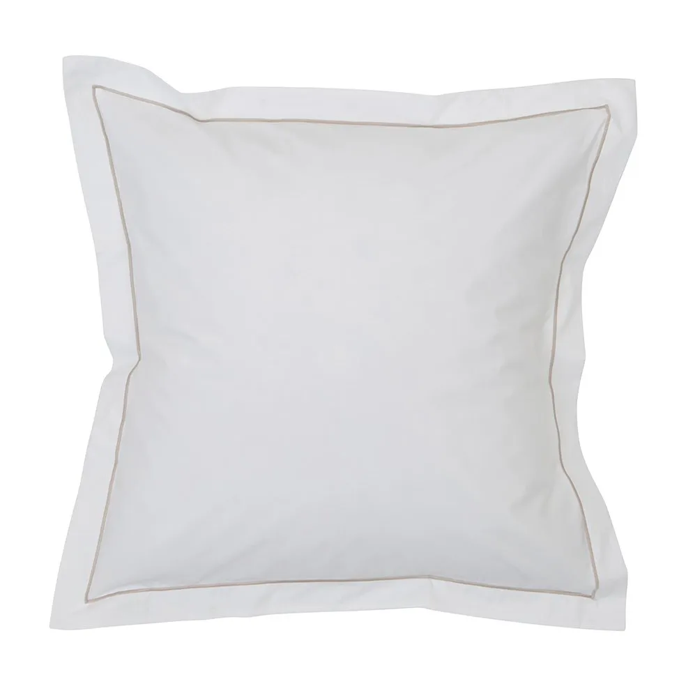 Hotel Percale pillowcase 65x65 cm, White-light beige Lexington