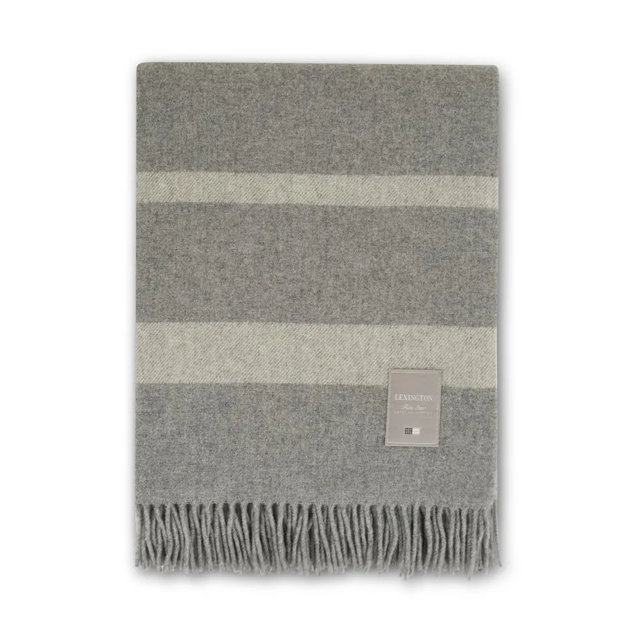 Hotel Wool wool throw 130x170 cm, grey-white Lexington