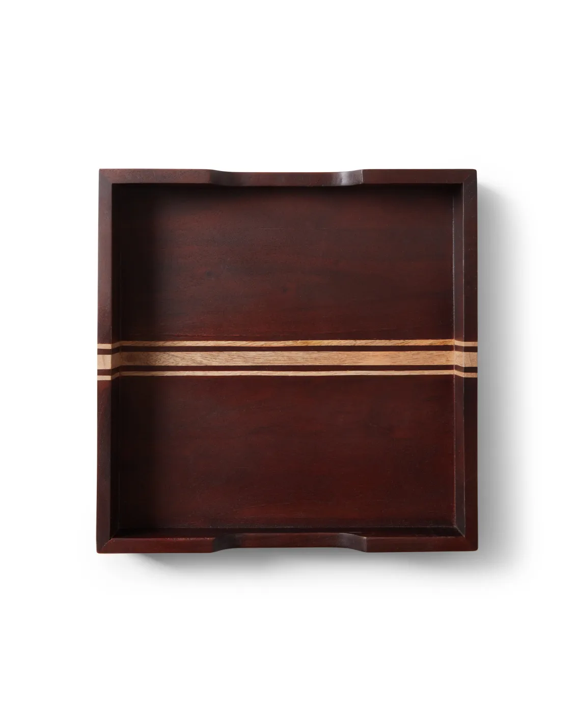 Wood tray 30x30 cm, Brown Lexington