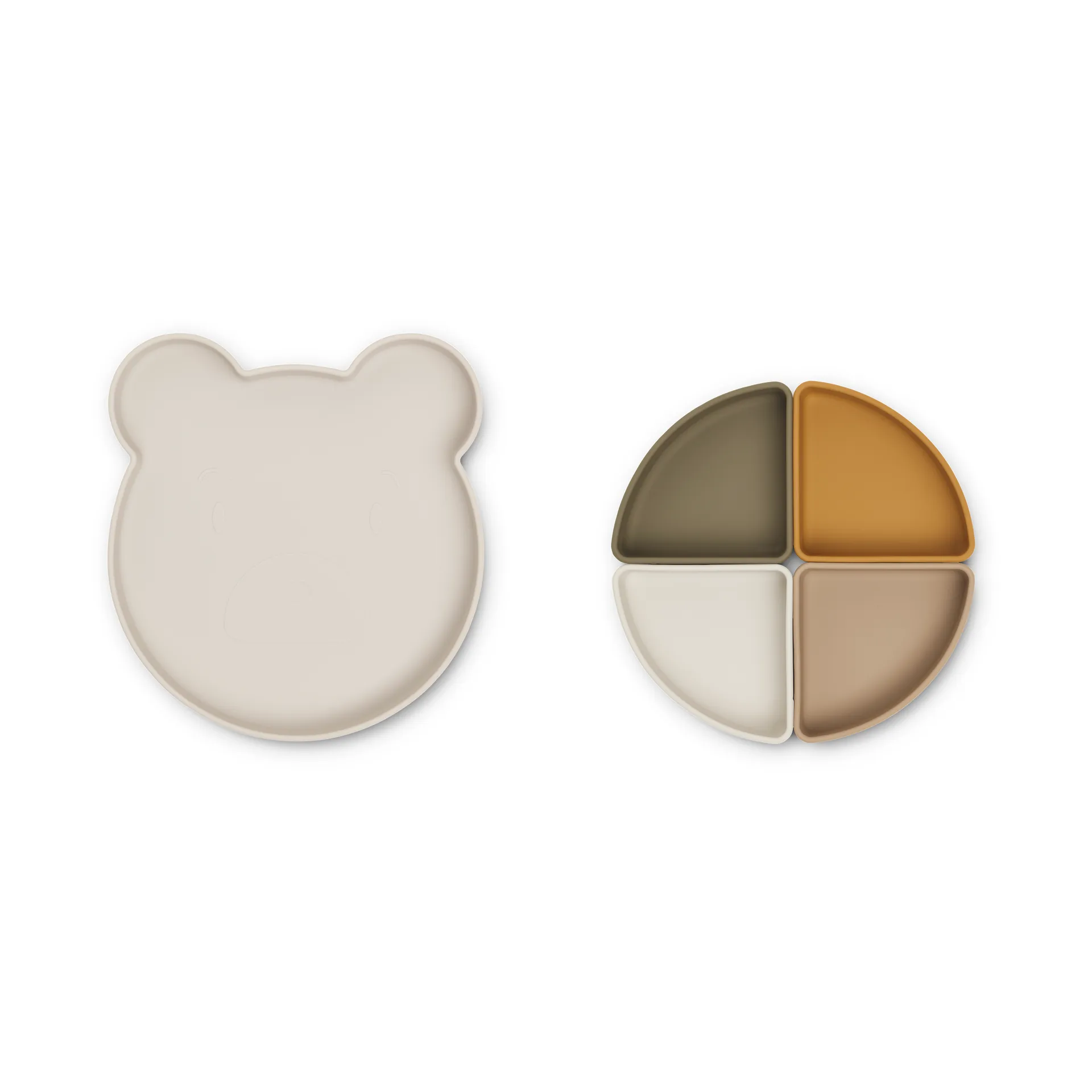Arne children's plate + 4 bowls, Mr bear sandy multi mix Liewood