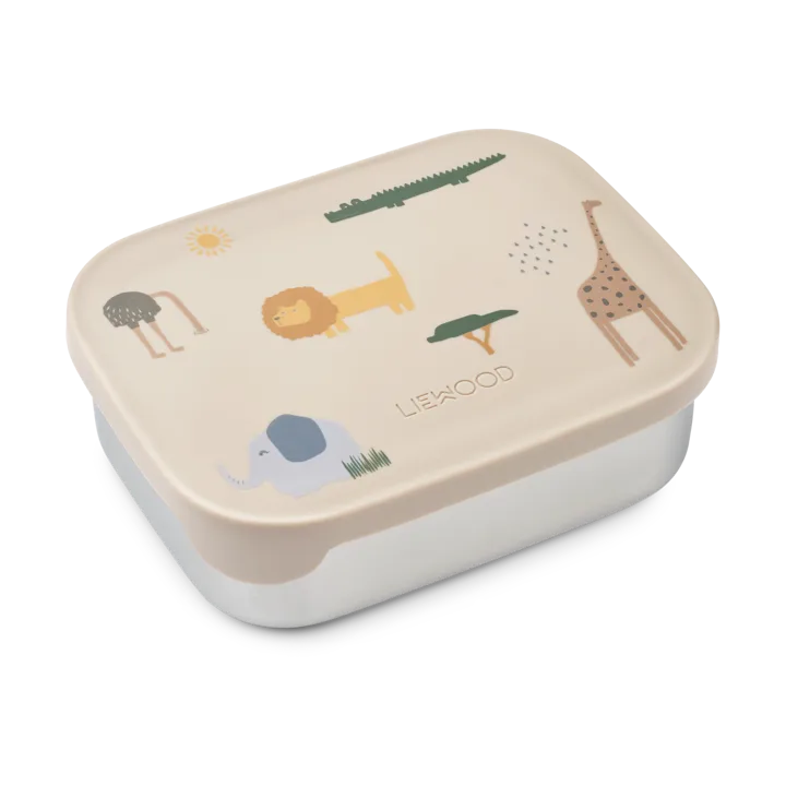 Arthur lunchbox 13.5x17 cm - Safari sandy mix - Liewood