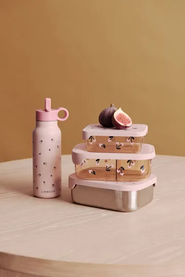 Arthur Tritan lunch box 13.5x17 cm - Cherry heart liewood-Rosey - Liewood