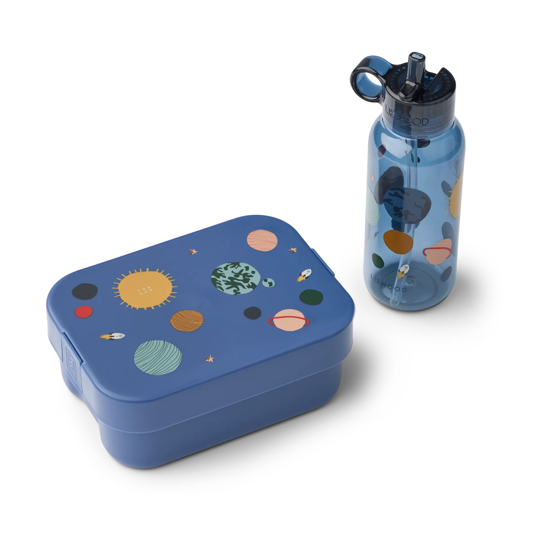 Chelsey printed lunchbox set 2 pieces, Universe-Classic navy Liewood