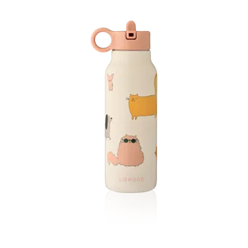Falk water bottle 35 cl - Cats and Dogs-Sandy - Liewood