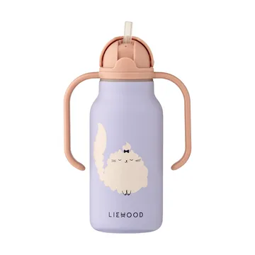 Kimmie water bottle 25 cl - Cat-Warm lilac - Liewood