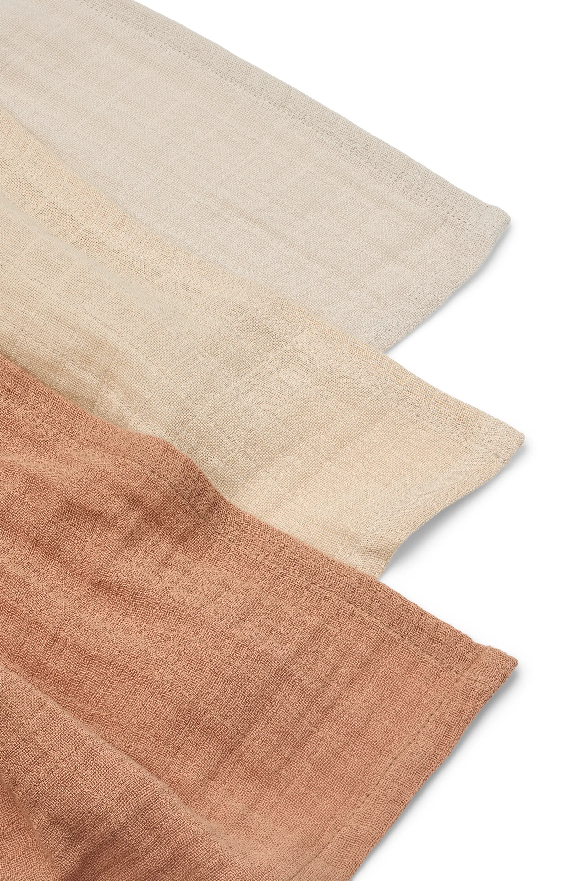 Lewis muslin blanket 3 pieces 65x65 cm, Tuscany rose mix Liewood