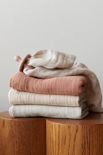 Lewis muslin blanket 3 pieces 65x65 cm - Tuscany rose mix - Liewood