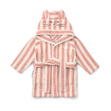 Lily bathrobe coral blush creme de la creme stripe - 7–8 years - Liewood