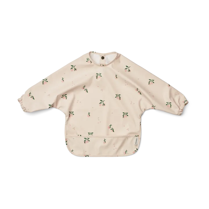 Merle bib with sleeve - Peach-Sea shell mix - Liewood
