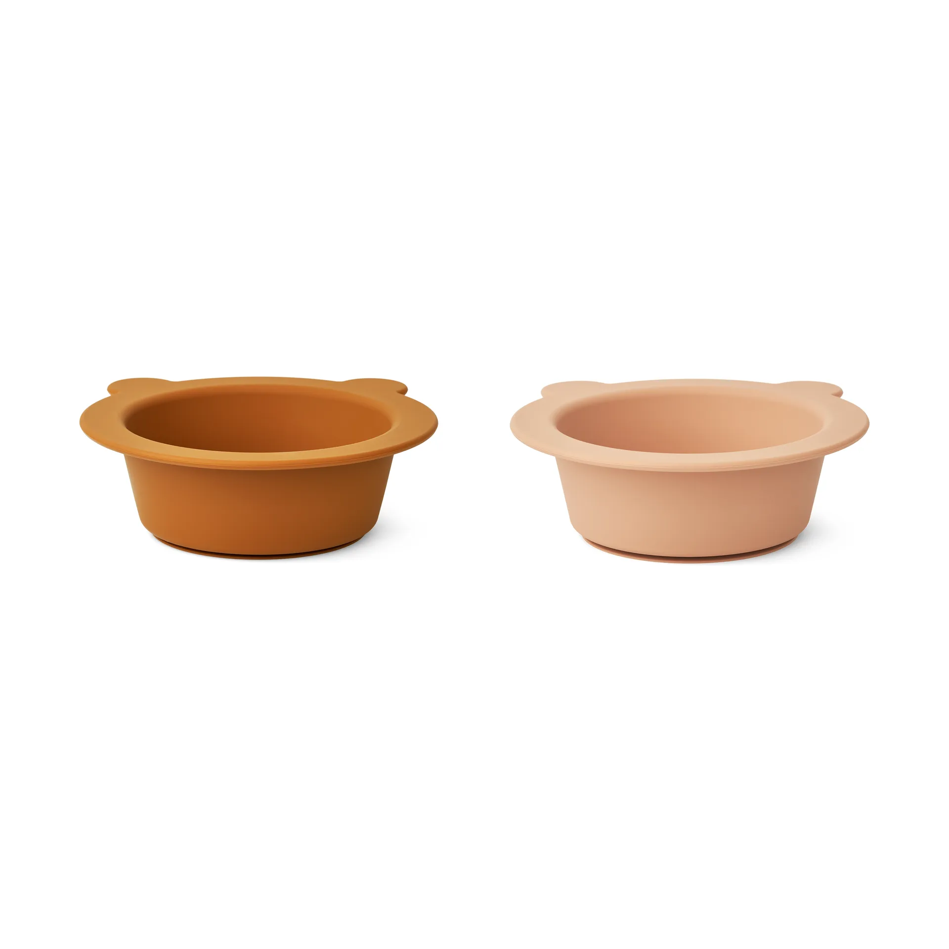 Peony bowl with suction cup Ø16 cm 2 pieces, Mustard-tuscany rose mix Liewood