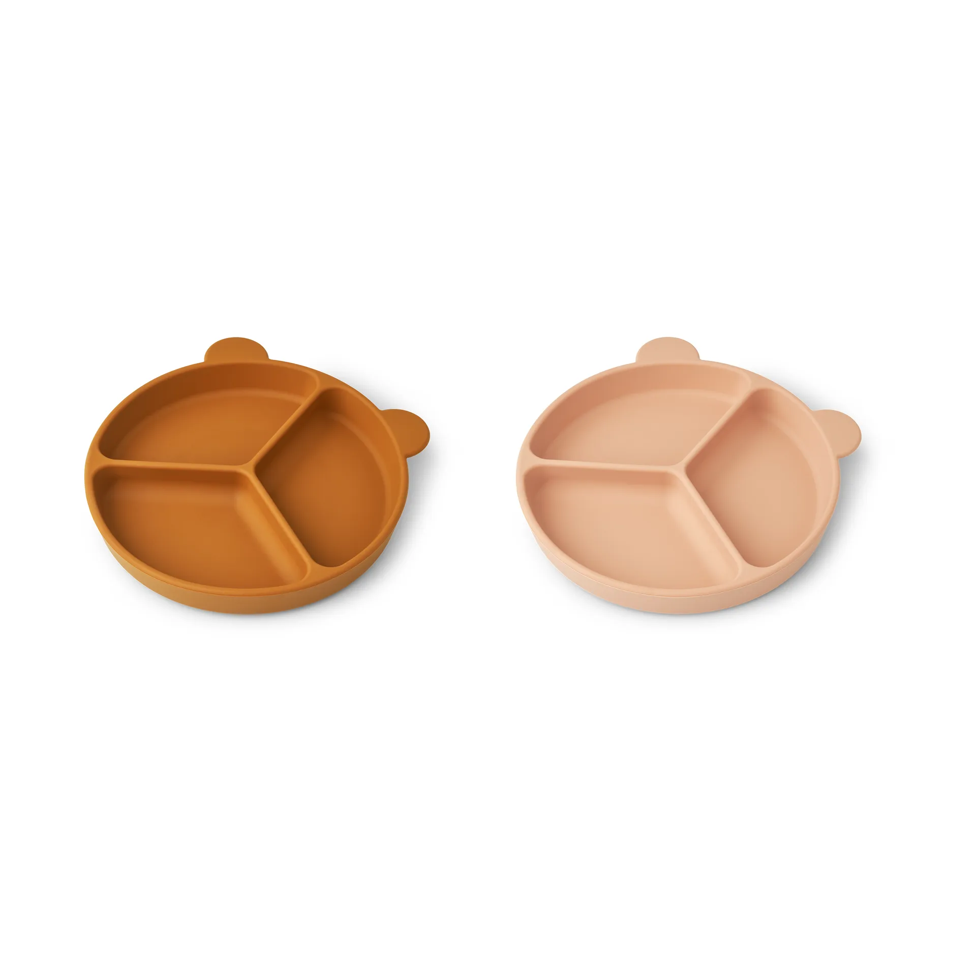 Stacy divided children's plate 2-pack, Mustard-tuscany rose mix Liewood