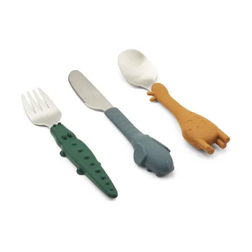 Tove all together cutlery set 3 pieces - Golden caramel mix - Liewood