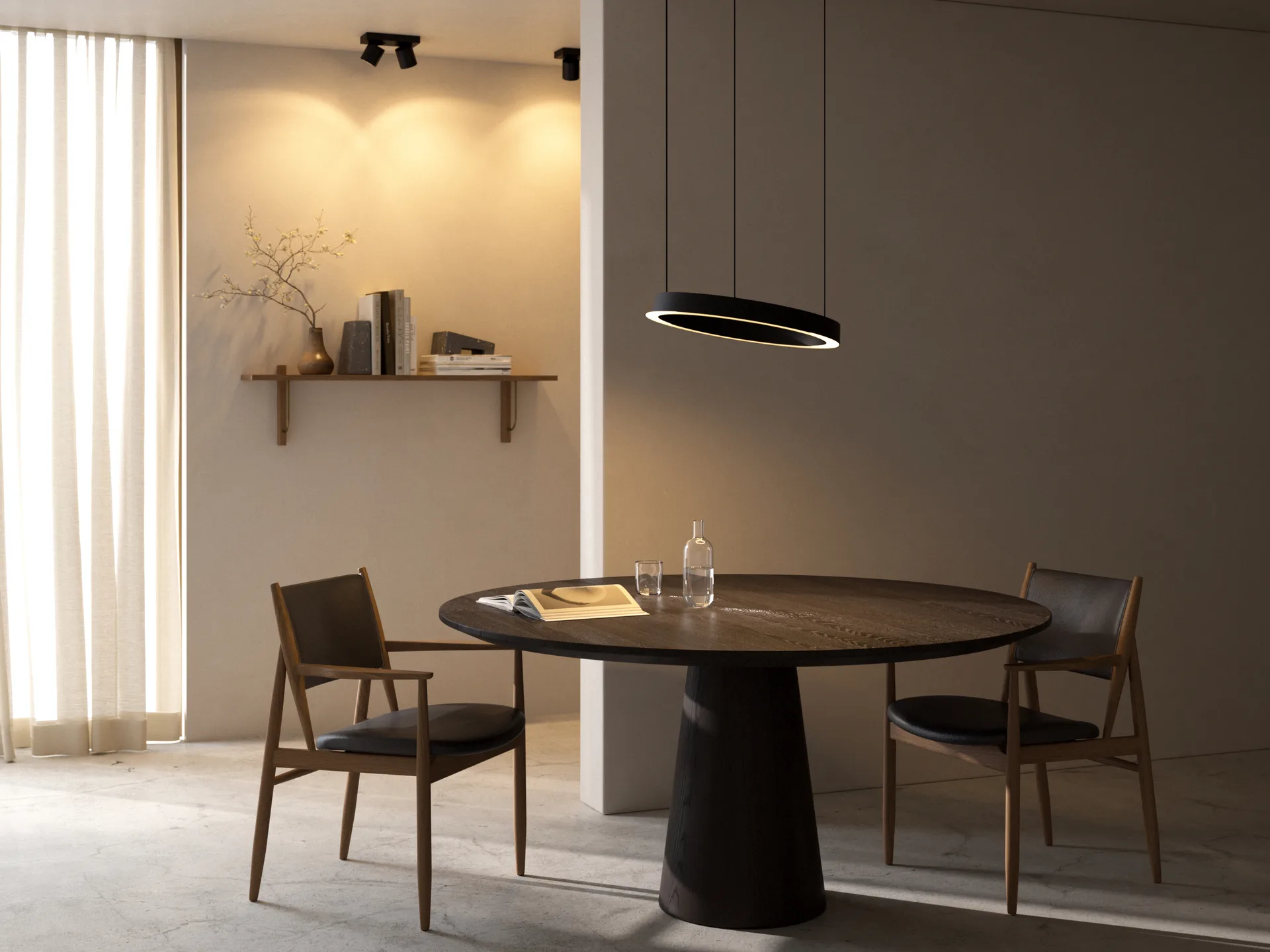 Edge round Ø40 pendant switch tune, Carbon black Light-Point