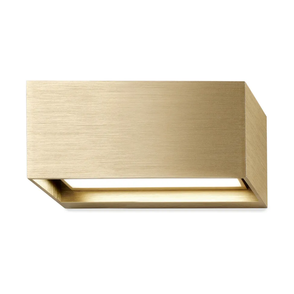 Linea W1 wall lamp switch tune, Brass 7x15 cm Light-Point