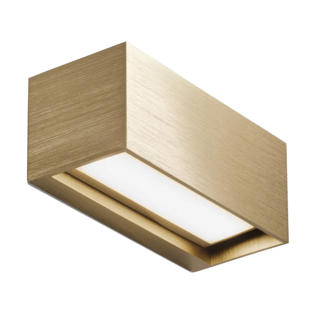 Linea W1 wall lamp switch tune, Brass 7x15 cm Light-Point