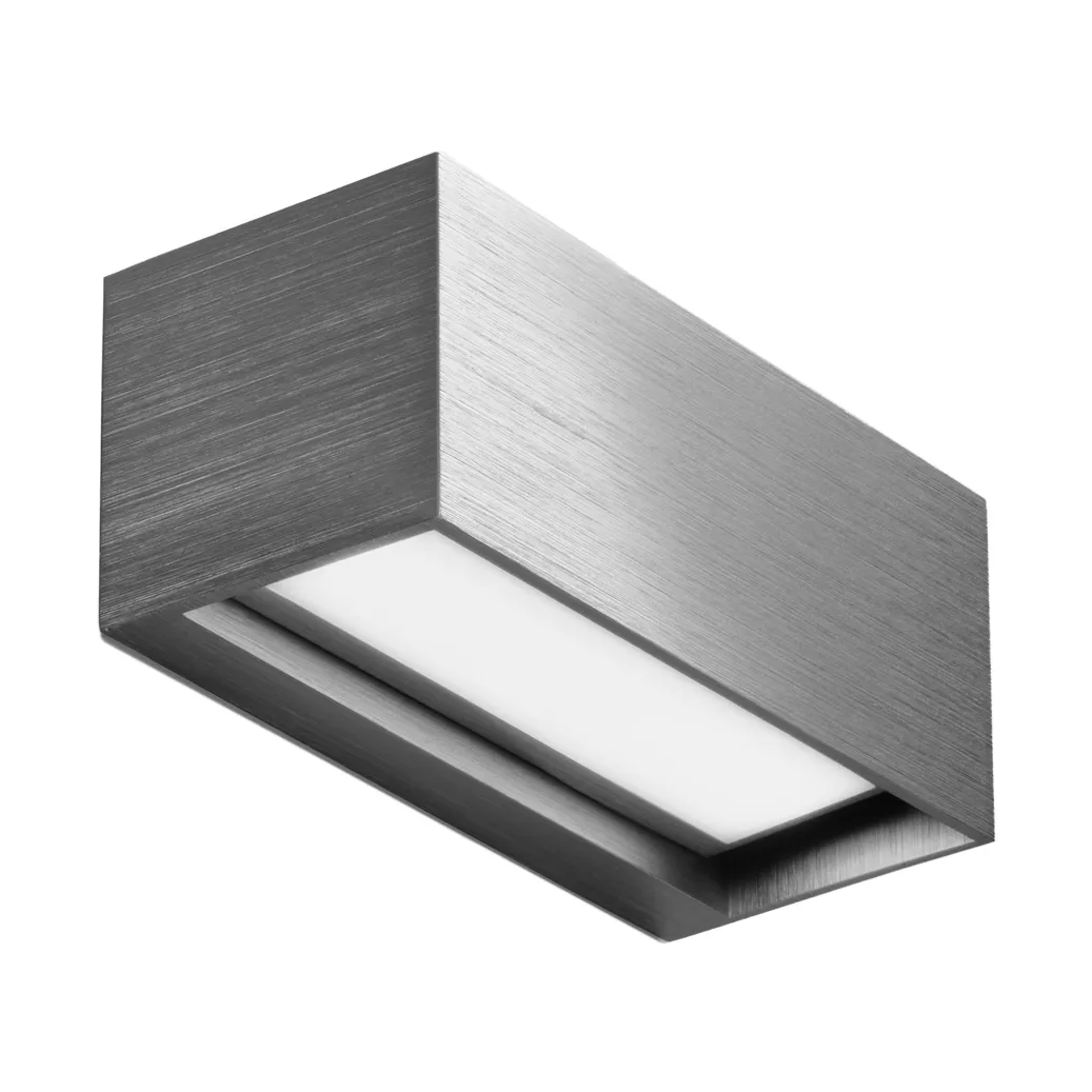 Linea W1 wall lamp switch tune, Titanium, 7x15 cm Light-Point