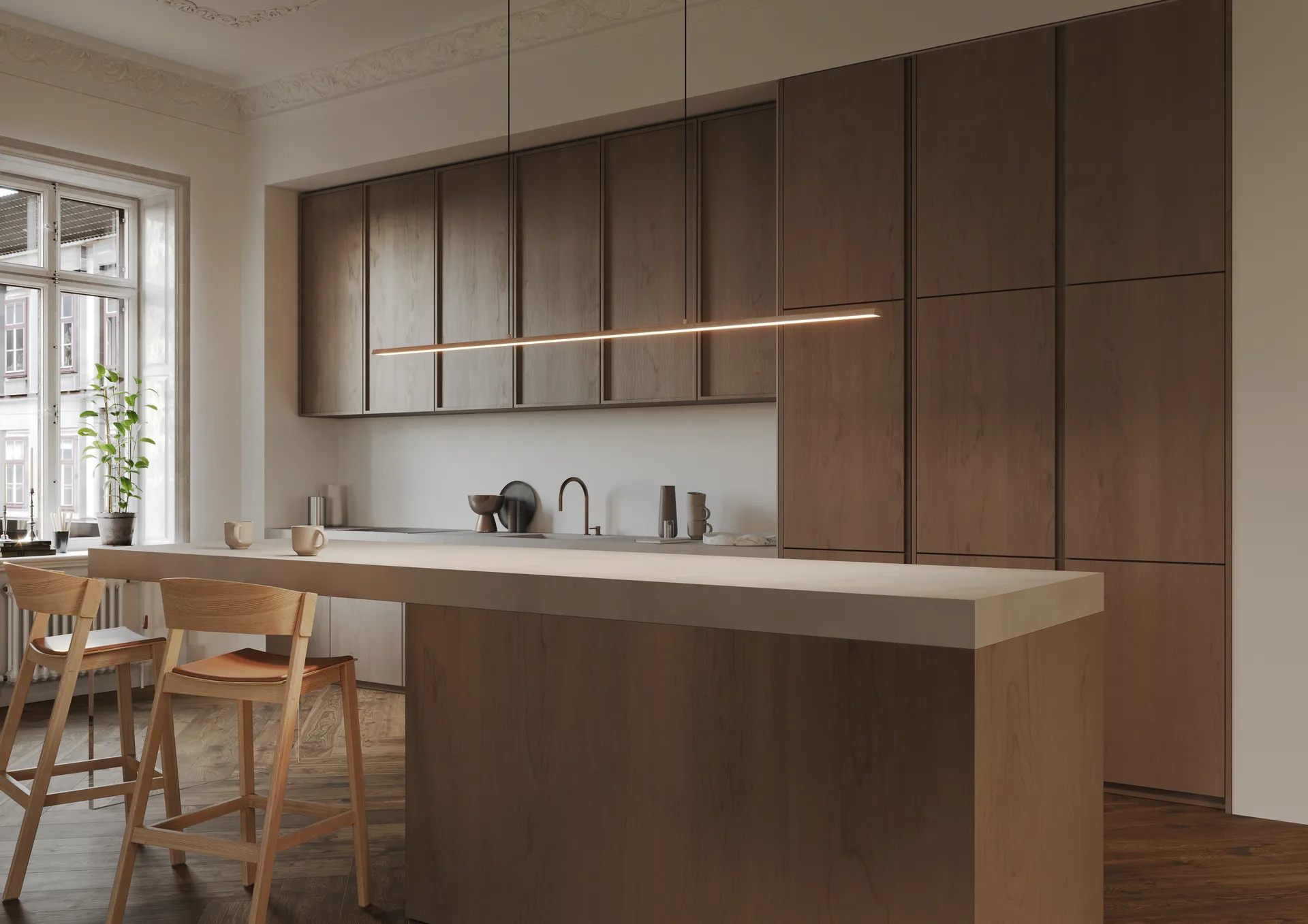 Slim S1800 pendant, Rose gold Light-Point