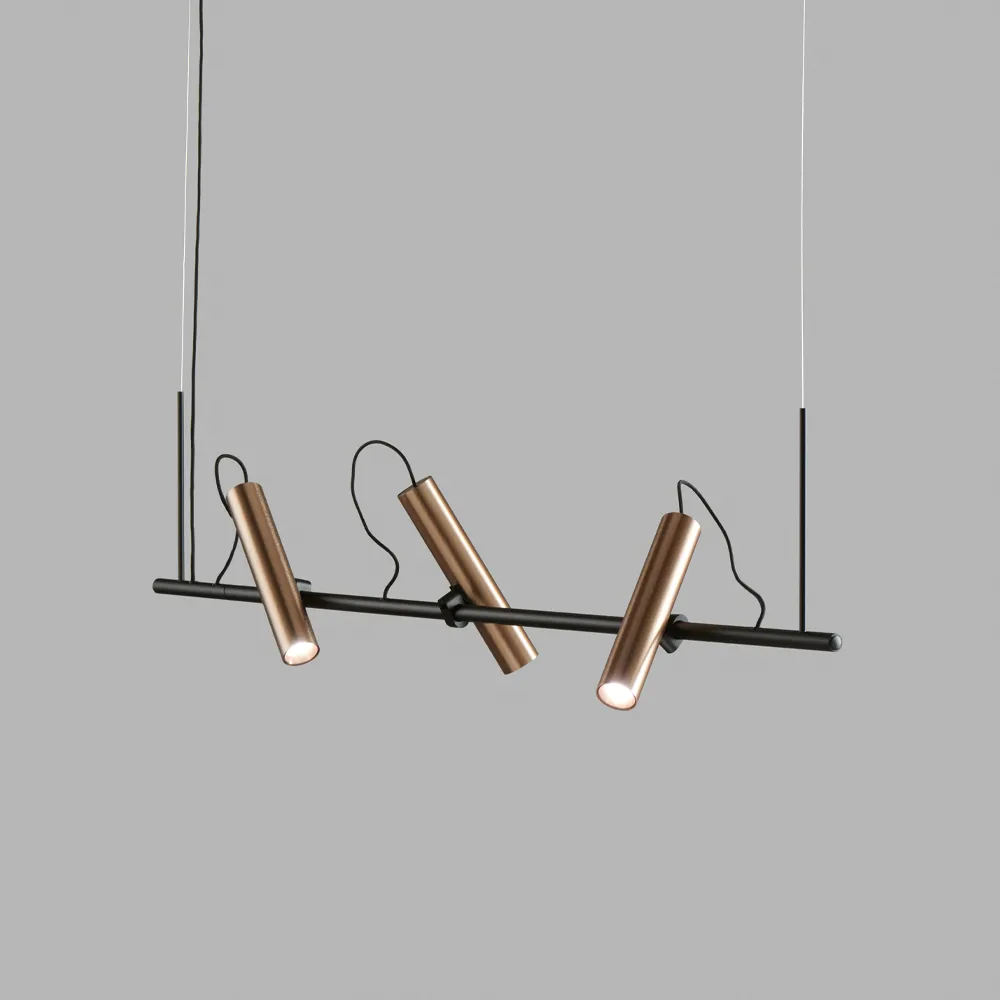 Spirit pendant lamp, Black/rose gold, s1000 Light-Point