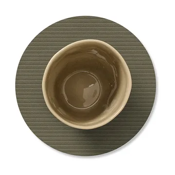 Corduroy coasters - Army green, circle - LIND DNA