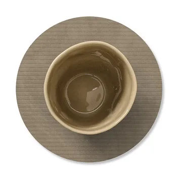 Corduroy coasters - Nomad grey, circle - LIND DNA
