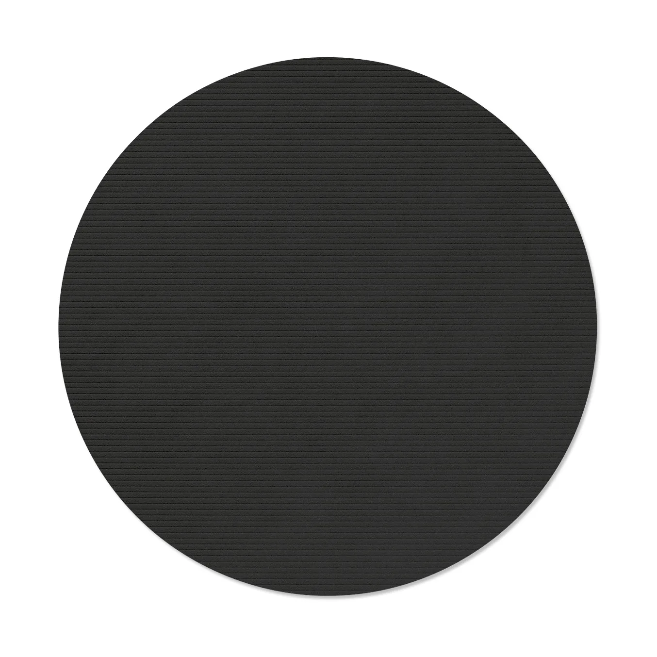 Corduroy placemat, Black ink, circle, L LIND DNA