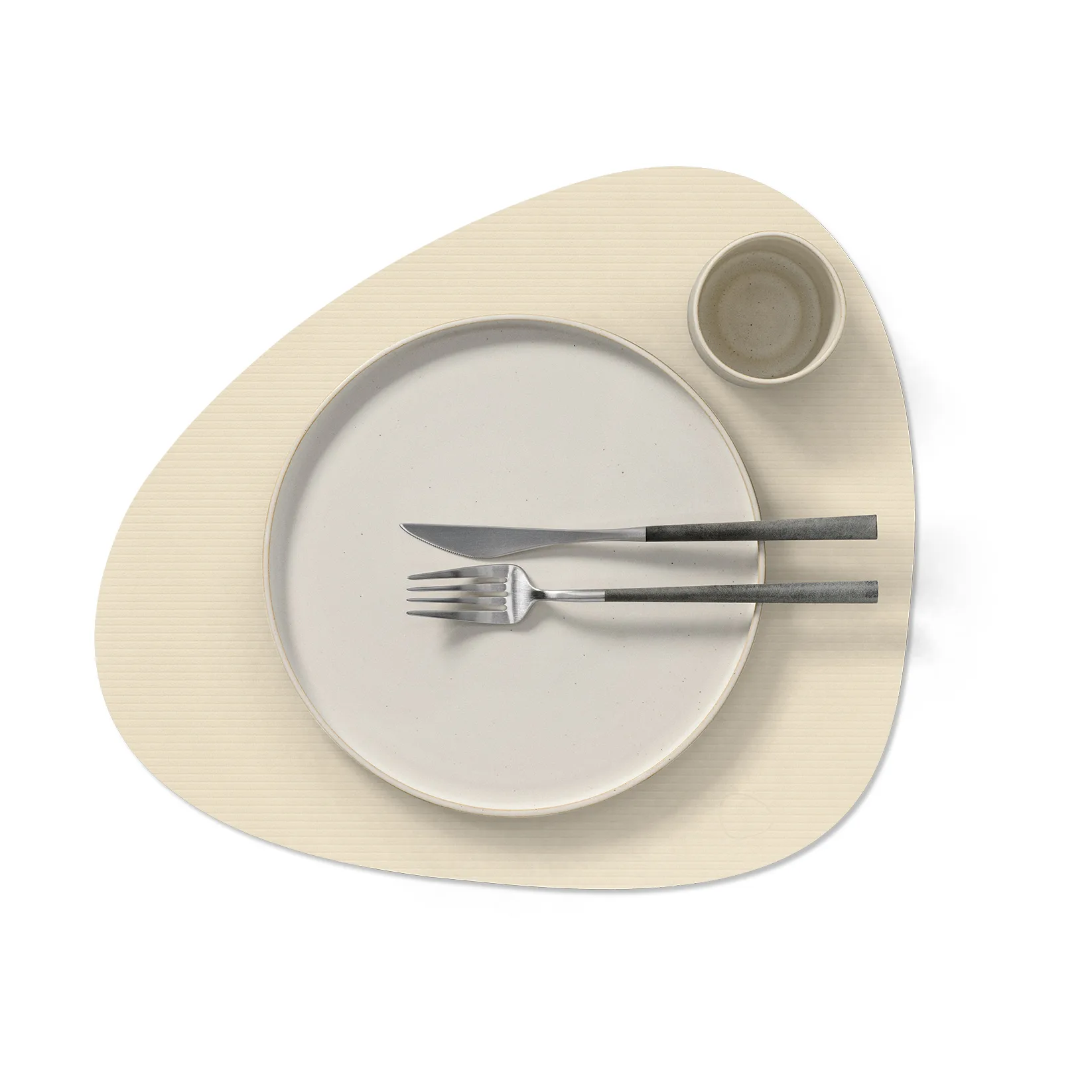 Corduroy placemat curve L, Vanilla LIND DNA
