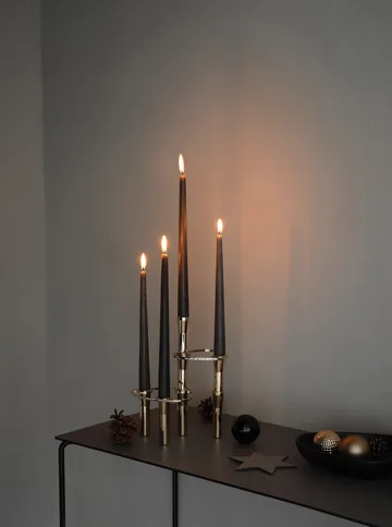 Lind Curve combinable candle sticks 24K gold plated - Double - LIND DNA
