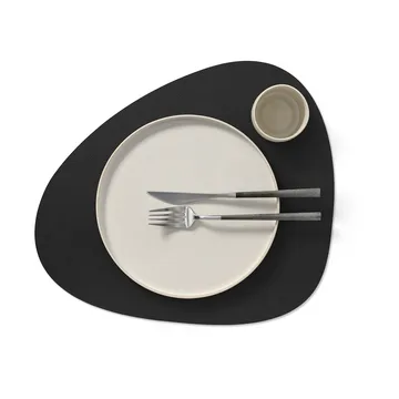 Serene placemat curve L 37x44 cm - Black - LIND DNA