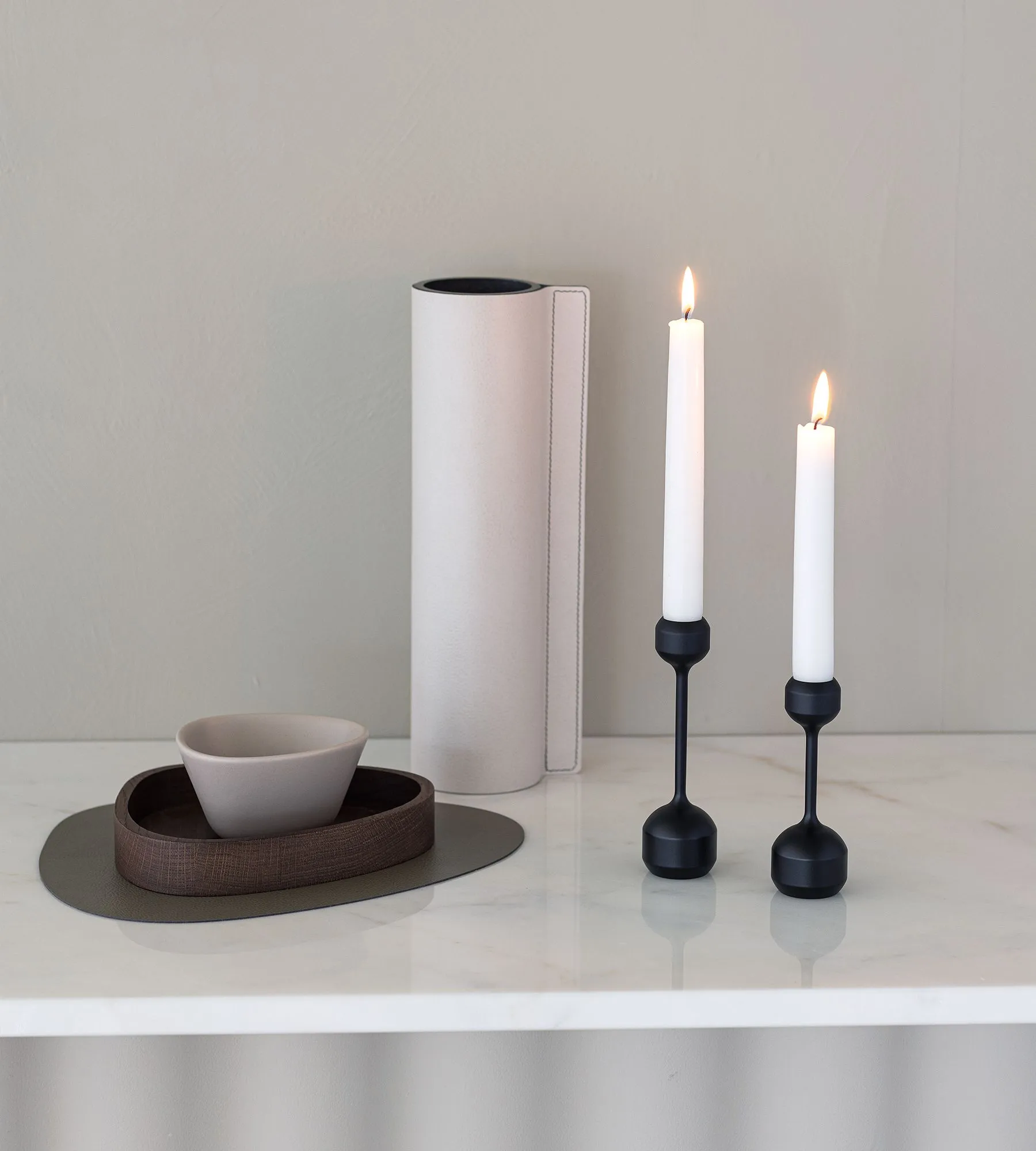 Silhouette candle sticks 2 pieces, Black LIND DNA