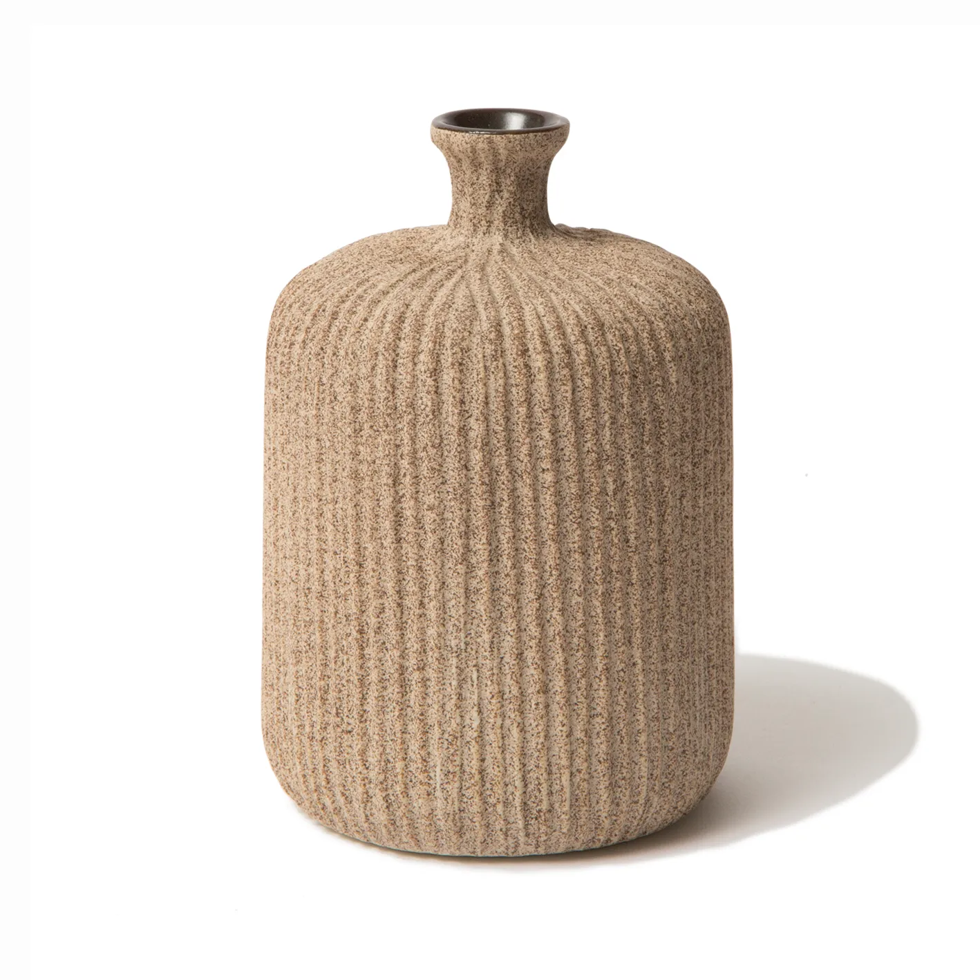 Bottle vase, Sand medium stripe, medium Lindform