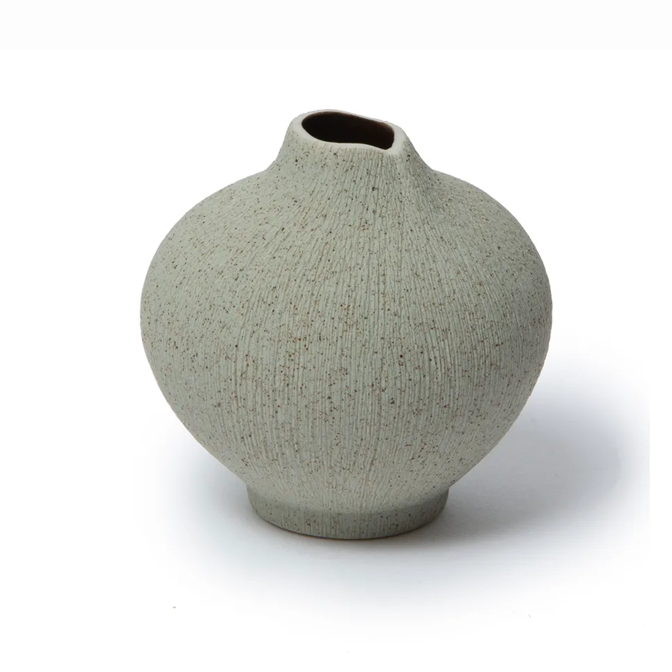 Line vase, Sand grey, small Lindform