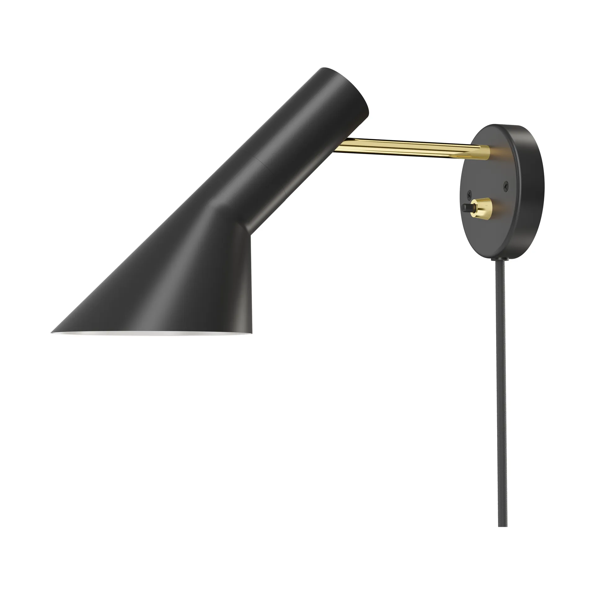 AJ wall lamp, Brass-black Louis Poulsen